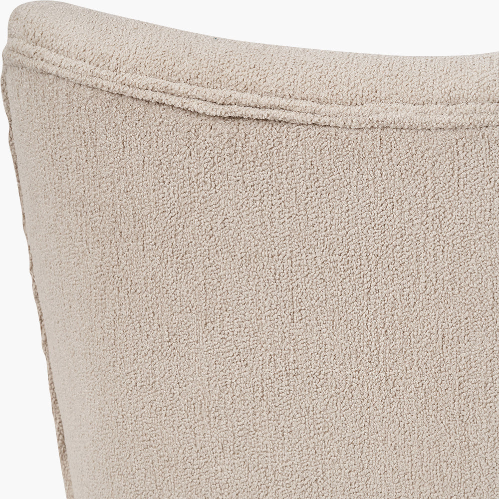 Sennori Taupe Teddy Fabric & Rubber Wood Occasional Chair